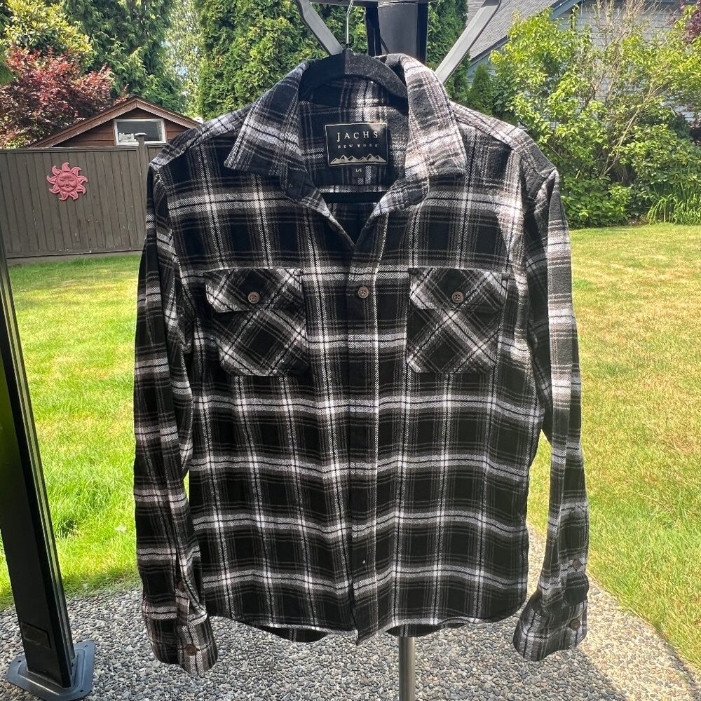 Jachs New York Mens Flannel Shirt Size Large